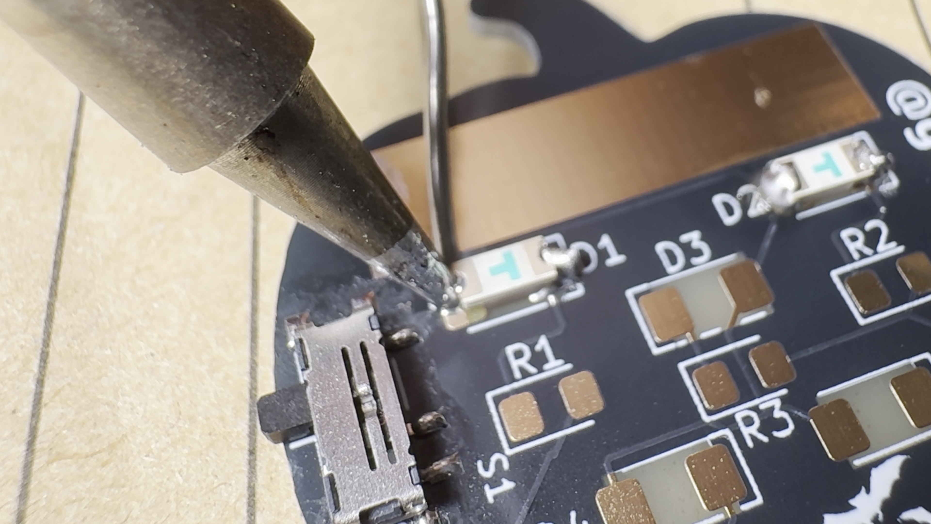 soldering the other side