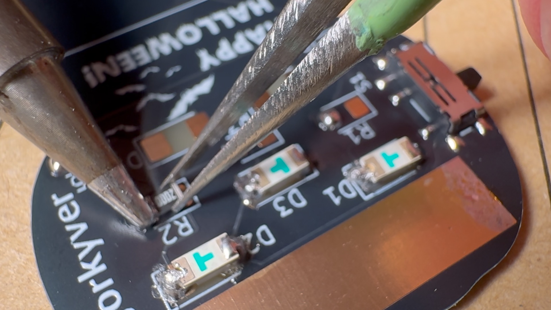 soldering the other side